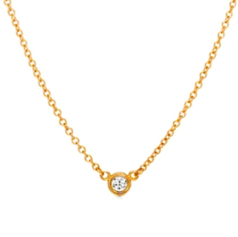 ✨💎 Tiffany & Co Elsa Peretti Diamond 18k Yellow Gold Necklace